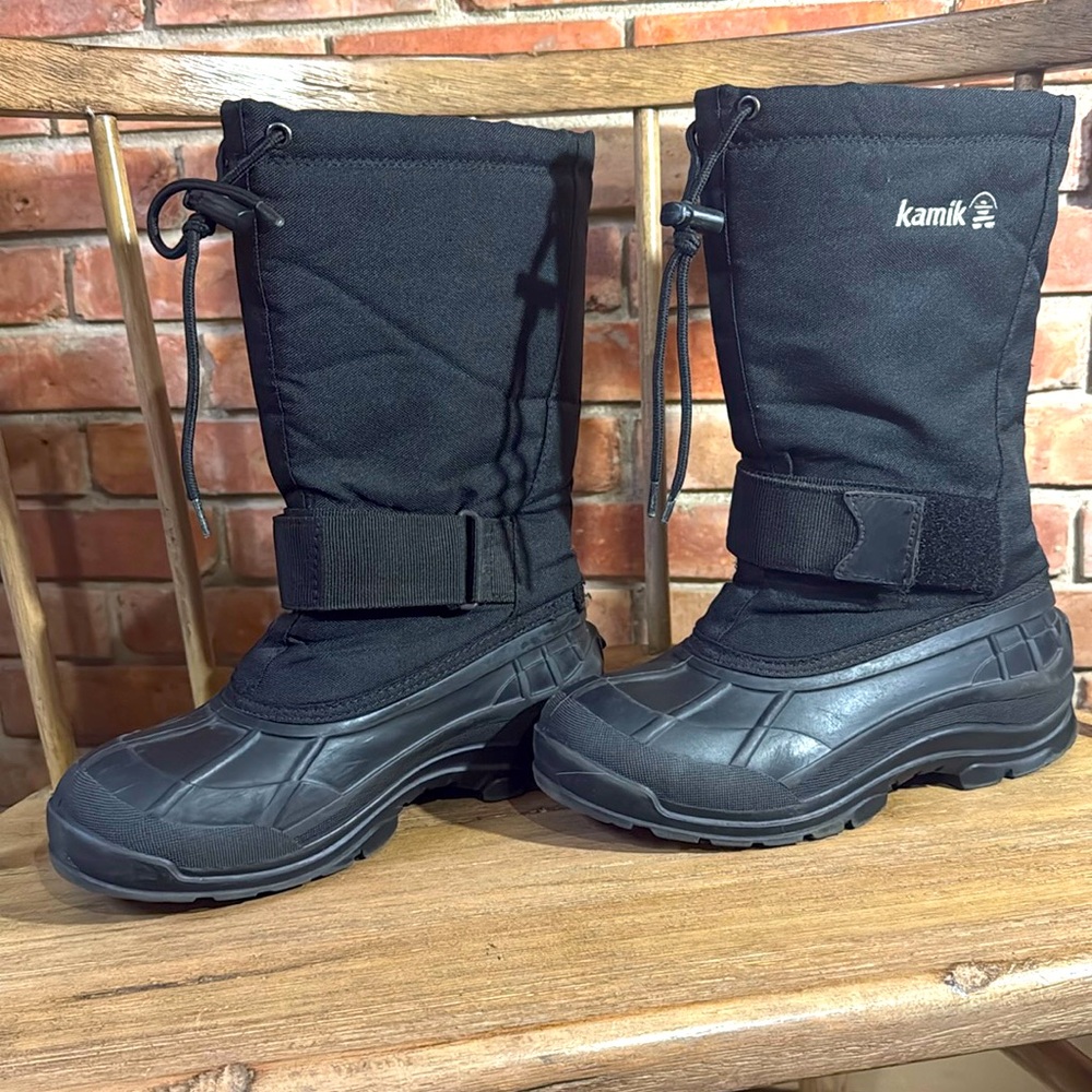 Kamik - Canada Black Winter Snow Boot Sz 7M Removable Wool Liner Unisex